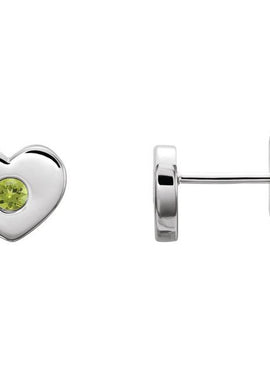 14K White Gold .06 CTW Natural Diamond Heart Earrings