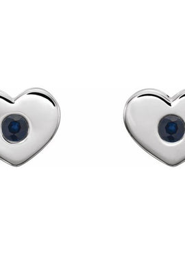 14K White Gold .06 CTW Natural Diamond Heart Earrings
