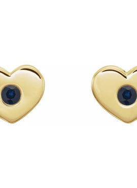 14K White Gold .06 CTW Natural Diamond Heart Earrings