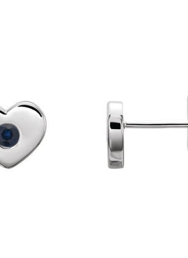 14K White Gold .06 CTW Natural Diamond Heart Earrings