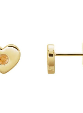 14K White Gold .06 CTW Natural Diamond Heart Earrings