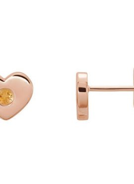 14K White Gold .06 CTW Natural Diamond Heart Earrings
