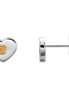 14K White Gold .06 CTW Natural Diamond Heart Earrings