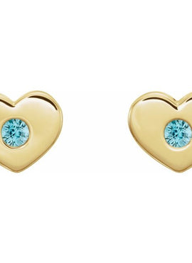 14K White Gold .06 CTW Natural Diamond Heart Earrings