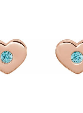 14K White Gold .06 CTW Natural Diamond Heart Earrings