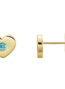 14K White Gold .06 CTW Natural Diamond Heart Earrings