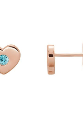 14K White Gold .06 CTW Natural Diamond Heart Earrings