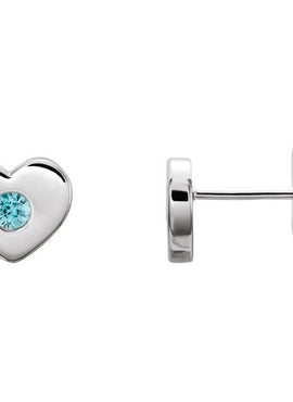 14K White Gold .06 CTW Natural Diamond Heart Earrings