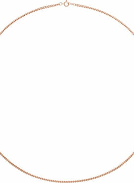 14K Rose Gold Recycled Metal 2.25 mm Curb Chain by the Inch