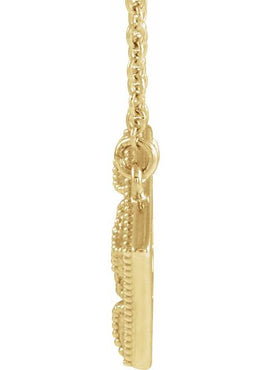 14K White Gold Vintage-Inspired Geometric 16
