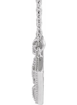 14K White Gold Vintage-Inspired Geometric 16