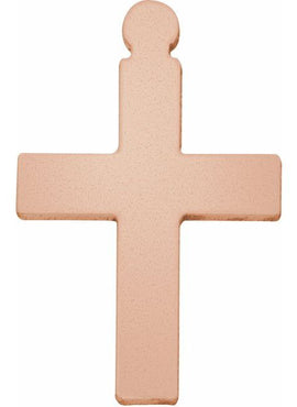 14K Yellow Gold 20 Gauge Cross Stamping with External Undrilled Eyelet