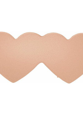 14K Rose Gold 8x18 mm Double Heart 20 Gauge Stamping Without Eyelet