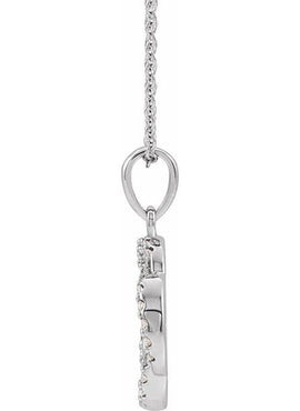 14K White Gold 1/8 CTW Natural Diamond Five-Fold Celtic-Inspired Pendant