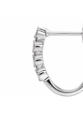 14K Yellow Gold 1/4 CTW Natural Diamond J-Hoop Earrings