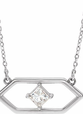 14K White Gold 1/4 CTW Natural Diamond Geometric 16
