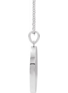 14K White Gold Allah Necklace