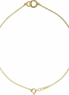 14K White Gold Interlocking Circle Bracelet