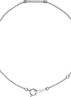 14K White Gold .07 CTW Natural Diamond Bar 6 1/2-71/2