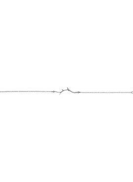 14K White Gold Branch Bar 6 1/2-7 1/2