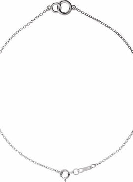 14K White Gold Interlocking Circle Bracelet