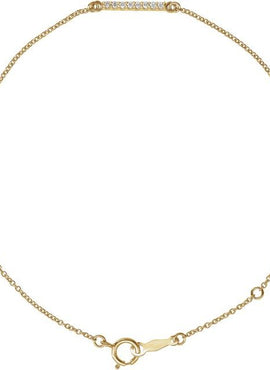 14K White Gold .07 CTW Natural Diamond Bar 6 1/2-71/2