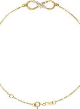 14K White Gold 1/8 CTW Natural Diamond Infinity-Inspired 6 1/2-7 1/2