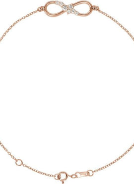 14K White Gold 1/8 CTW Natural Diamond Infinity-Inspired 6 1/2-7 1/2