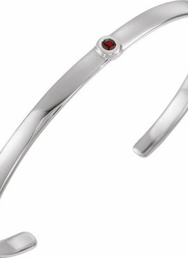 14K White Gold 1/10 CT Natural Diamond Cuff 6