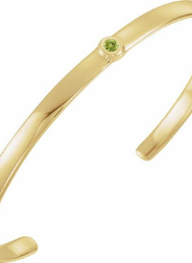 14K White Gold 1/10 CT Natural Diamond Cuff 6