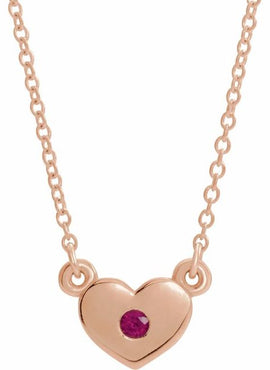 14K White Gold .03 CTW Natural Diamond Heart 16