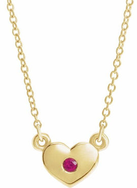 14K White Gold .03 CTW Natural Diamond Heart 16