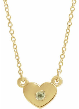 14K White Gold .03 CTW Natural Diamond Heart 16