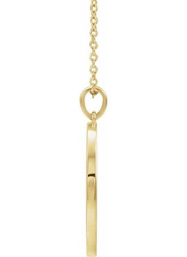 14K White Gold 20.3x18.4 mm Ichthus (Fish) Pendant