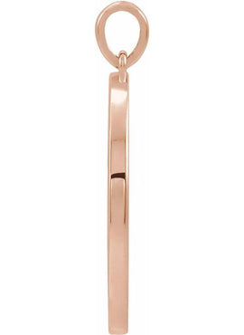 14K White Gold 20.3x18.4 mm Ichthus (Fish) Pendant