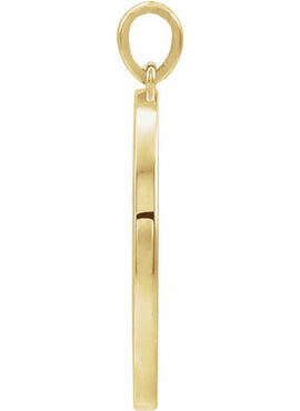 14K White Gold 20.3x18.4 mm Ichthus (Fish) Pendant