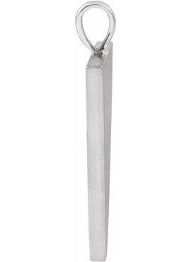 14K White Gold 1/6 CTW Natural Black Diamond Triangle 24