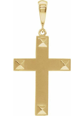 14K White Gold Cross Pendant