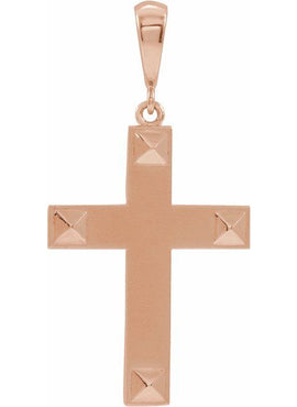 14K White Gold Cross Pendant
