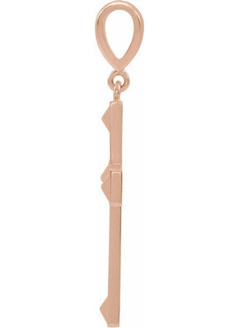 14K White Gold Cross Pendant