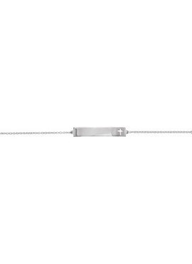 14K White Gold Engravable Pierced Cross Bar 6 1/2-7 1/2