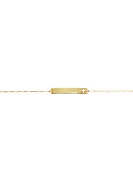 14K White Gold Engravable Pierced Cross Bar 6 1/2-7 1/2