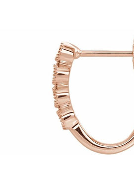 14K Yellow Gold 1/4 CTW Natural Diamond J-Hoop Earrings