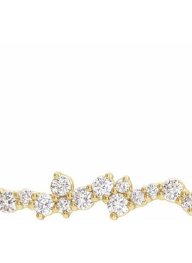 14K White Gold 1/3 CTW Natural Diamond Scattered Bar 16