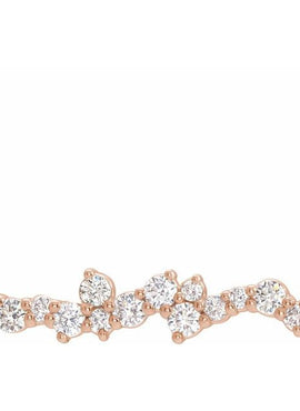 14K White Gold 1/3 CTW Natural Diamond Scattered Bar 16