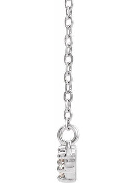 14K White Gold 1/3 CTW Natural Diamond Scattered Bar 16