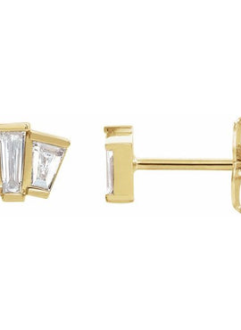 14K White Gold 1/3 CTW Natural Diamond Geometric Cluster Earrings