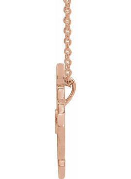 14K White Gold 19.36x19.36 mm Vintage-Inspired Geometric Pendant