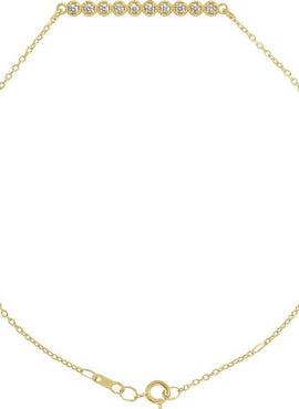 14K White Gold 1/8 CTW Natural Diamond Bar 6 1/2-7 1/2