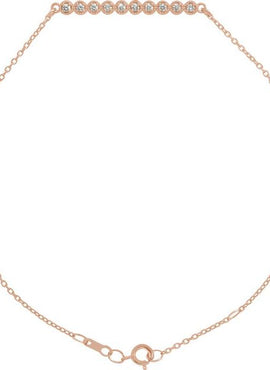 14K White Gold 1/8 CTW Natural Diamond Bar 6 1/2-7 1/2